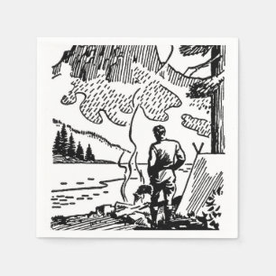 Retro Camping Paper Napkin Serviette