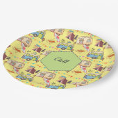 Retro-Camping Pappteller (Schrägansicht)