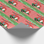 Retro-Camping-Party liefert benutzerdefinierte rot Geschenkpapier (Ecke)