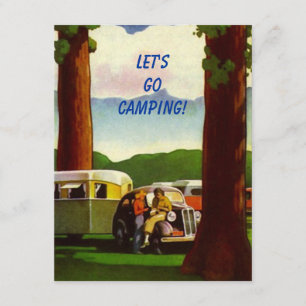 Retro CAMPING RALLY Einladung für Vintage Camper
