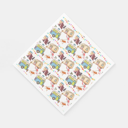 Retro-Camping Serviette (Ecke)