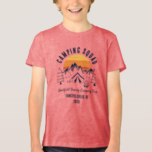 Retro Camping Squad Custom Family Summer Trip Tri-Blend Shirt
