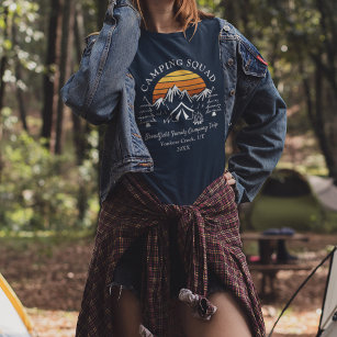 Retro-Camping-Squad-Mama passt zur Familie T-Shirt