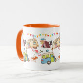 Retro-Camping Tasse (Vorderseite Links)