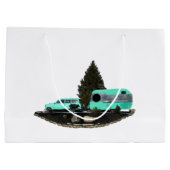 Retro Camping Trailer Geschenktasche Große Geschenktüte (Rückseite)