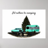 Retro Camping Trailer Nomad Poster (Vorne)