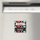 Retro Camping Trailer Türkis Rot Vintag RV Magnet (In Situ (Geschirrspüler))