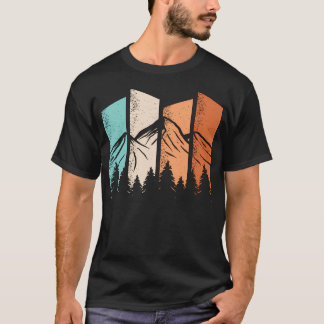 Retro-Camping-Wandern-Natur-Landschaft T-Shirt