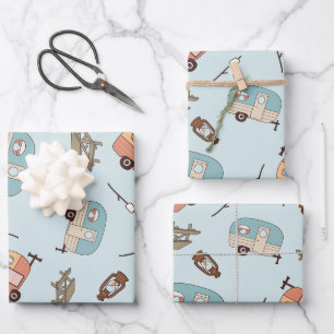 Retro-Campingbus-Geschenkpapier Geschenkpapier Set