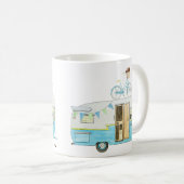 Retro Campings-Anhänger-Tasse Kaffeetasse (VorderseiteRechts)