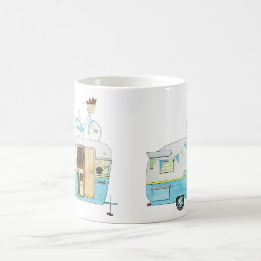 Retro Campings-Anhänger-Tasse Kaffeetasse (Mittel)