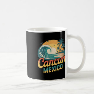 Retro Cancun Mexiko Sonnenuntergang Palme Strand S Kaffeetasse