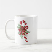 Retro Candy Cane mit Glocken und Bow Weihnachten Kaffeetasse (Links)