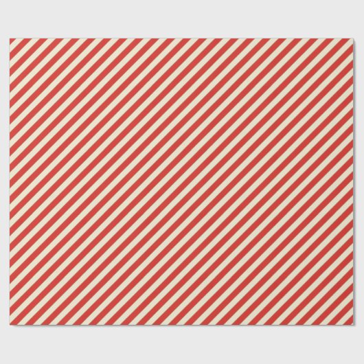 Retro Candy Cane Stripes Gift Geschenkpapier (Flach)