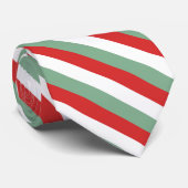 Retro Candy Cane Striping Red Green Weihnachten Krawatte (Gerollt)