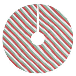 Retro Candy Cane Striping Red Green Weihnachten Polyester Weihnachtsbaumdecke