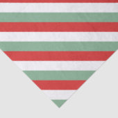 Retro Candy Cane Striping Red Green Weihnachten Seidenpapier (Ausschnitt)