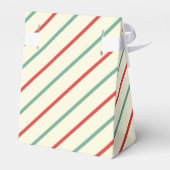 Retro Candy Cane Weihnachtsstreifen Rot Grün Geschenkschachtel (Rückseite)