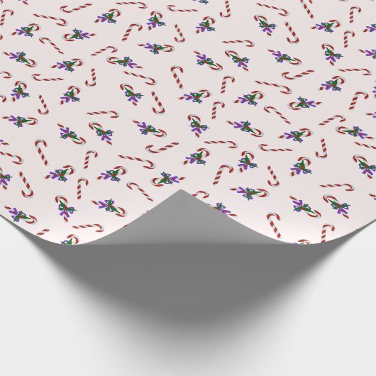 Retro Candy cane Wrapping Paper Geschenkpapier (Ecke)