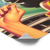 Retro Candy Girl Poster (Ecke)