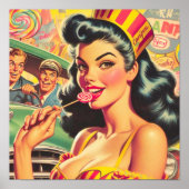 Retro Candy Girl Poster (Vorne)