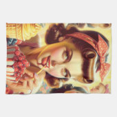 Retro Candy Girls Geschirrtuch (Horizontal)