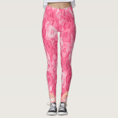 Retro Candy Hearts Nachrichten Valentinstag Muster Leggings (Vorderseite)