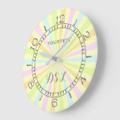 Retro Candy Pastels Classic Spinning Wheel Dial Große Wanduhr (Winkel)