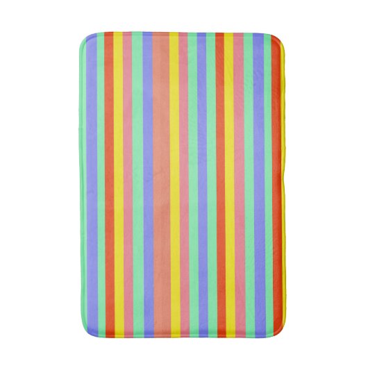 Retro Candy Stripes Badematte (Vorderseite Vertikal)
