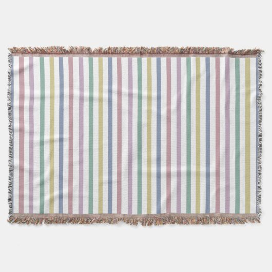 Retro Candy Stripes Decke (Vorderseite)