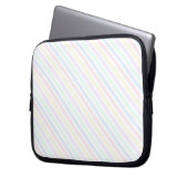 Retro Candy Stripes Diagonal Pinstripes 30 cm Laptopschutzhülle (Vorderseite Links)