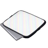 Retro Candy Stripes Diagonal Pinstripes 30 cm Laptopschutzhülle (Vorne Knopf)