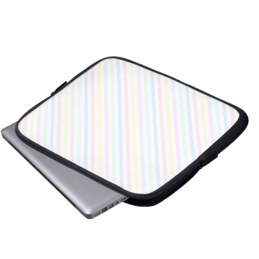 Retro Candy Stripes Diagonal Pinstripes 30 cm Laptopschutzhülle (Vorne Knopf)