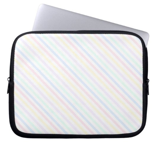 Retro Candy Stripes Diagonal Pinstripes 30 cm Laptopschutzhülle (Vorderseite)