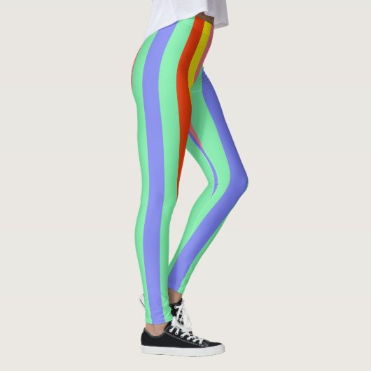 Retro Candy Stripes - Eine Liebe Leggings (Rechts)
