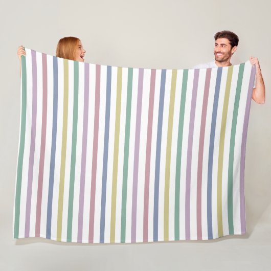 Retro Candy Stripes Fleecedecke (Beispiel)