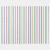 Retro Candy Stripes Fleecedecke (Vorderseite (Horizontal))