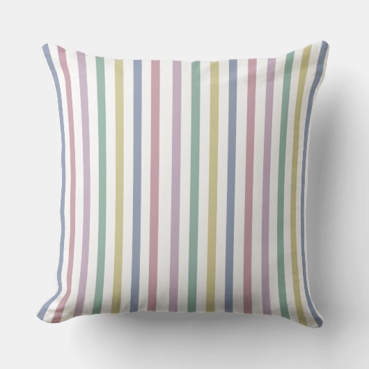 Retro Candy Stripes Kissen (Vorderseite)