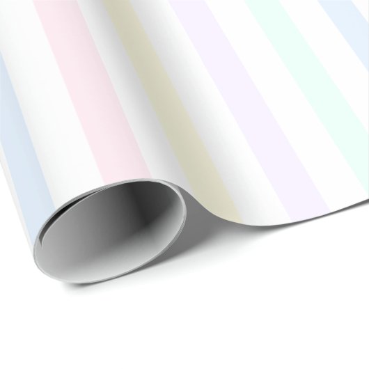 Retro Candy Stripes Pastell Geschenkpapier (Rolleneckpunkt)