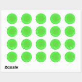 Retro Candy Swirl in Lime Green Runder Aufkleber (Blatt)
