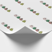 Retro Candy Tree Christmas Pink Bow Coquette Geschenkpapier (Ecke)