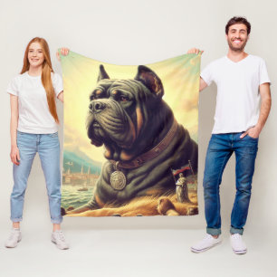 Retro Cane Corso Painting Fleecedecke