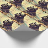 Retro Cane Corso Painting Geschenkpapier (Ecke)