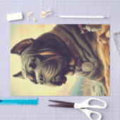 Retro Cane Corso Painting Seidenpapier (Handwerk)