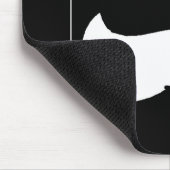Retro Canoe-Silhouette Mousepad (Ecke)