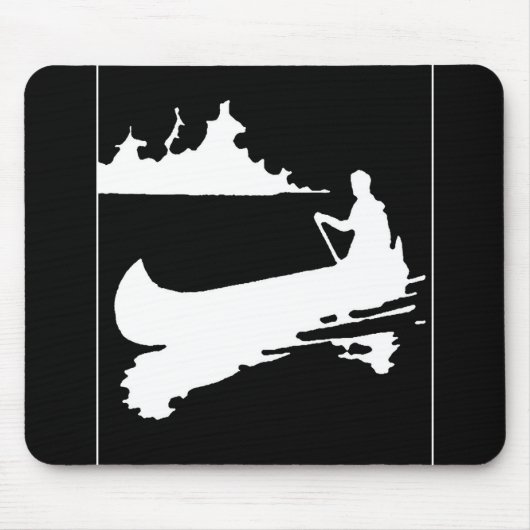 Retro Canoe-Silhouette Mousepad (Vorne)