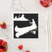 Retro Canoe Silhouette Paper Napkin Serviette (Beispiel)
