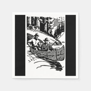 Retro Canoeing Serviette