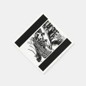 Retro Canoeing Serviette (Ecke)