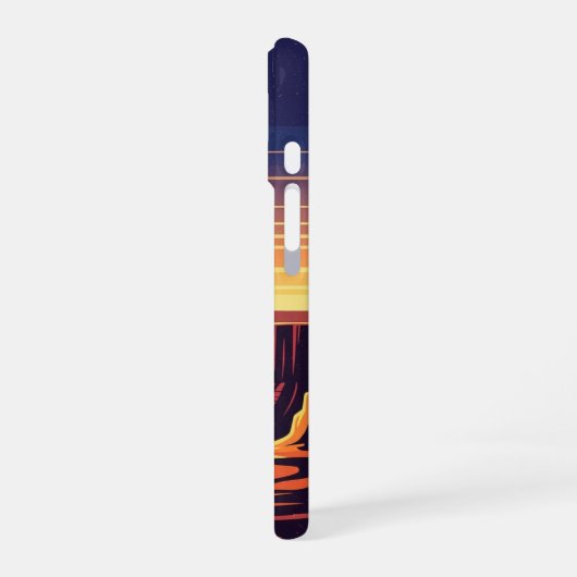 Retro Canyon Layers iPhone 16 Hülle (Linke Seite)